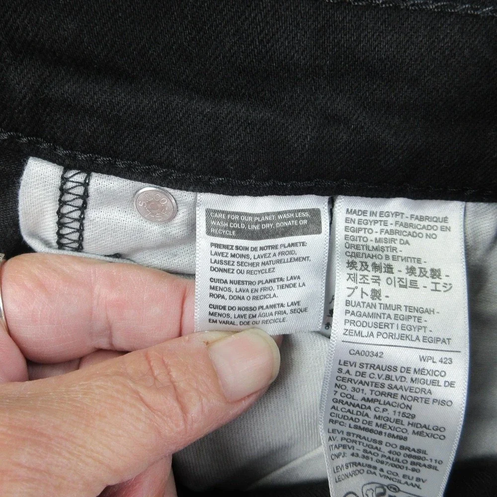 Levi's 559 Jeans Mens W34 L30 Black Relaxed Straight Stretch Denim 35x29.5* NWT